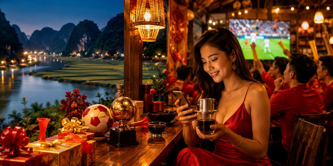 Người dùng Ninh Bình truy cập congcuxoso trên điện thoại tại quán cà phê