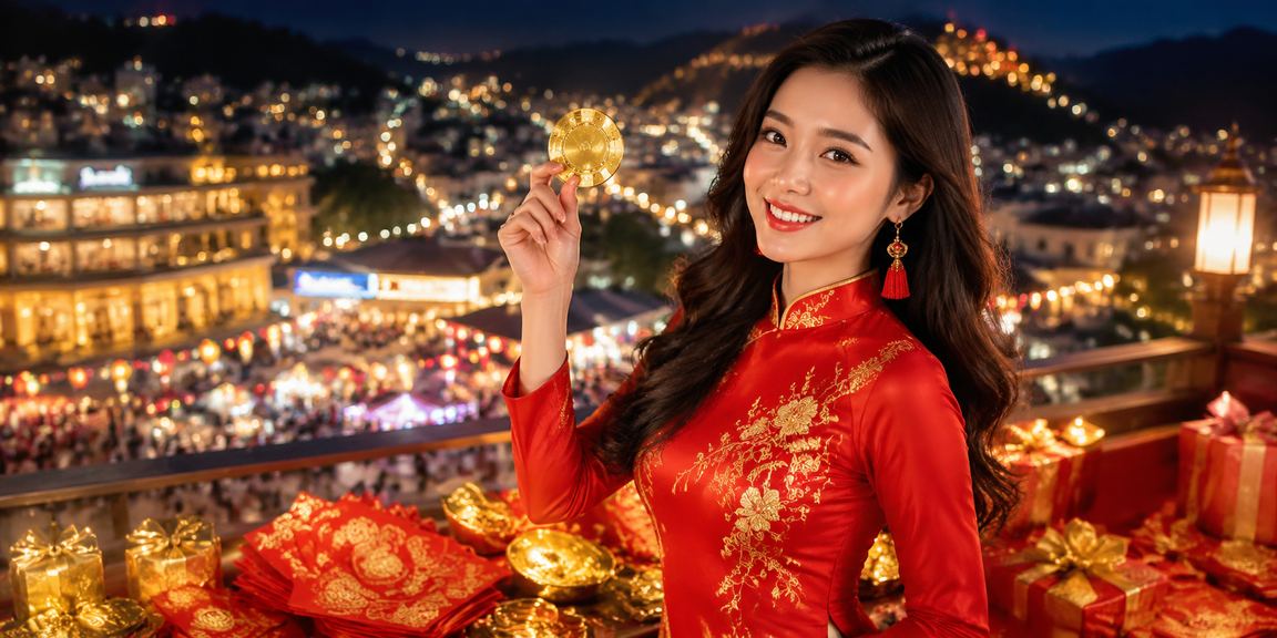 Lễ hội chợ đêm Sapa với không khí nhộn nhịp, biểu tượng phong bao đỏ may mắn của người Việt